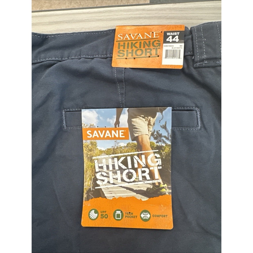 Savane Men's Hiking‎ Shorts, Blue Nights Cotton, UPF 30, Size 44, NEW, Reg $54 - Picture 4 of 8